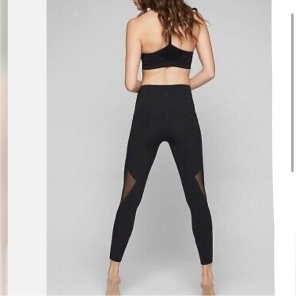 Athleta HI-RISE Intuition 7/8 Tight Leggings Mesh Womens XXS Black - Picture 2 of 13